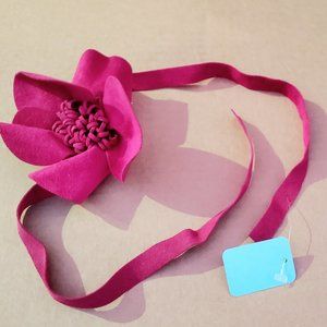 3-D Magenta Flower Head Band or Belt